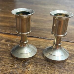 Source Unknown Brass Candle Holders